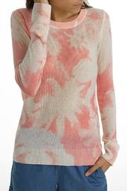  Cashmere Palm-print Crewneck