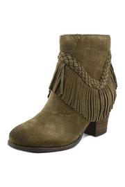  Khaki Fringe Bootie