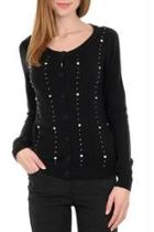  Embellished Button Cardigan