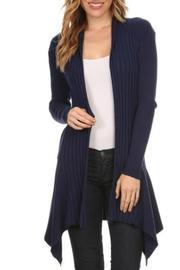  Navy Assymetrical Cardigan