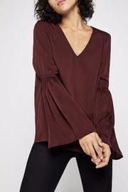  Smocked Bell-sleeve Top