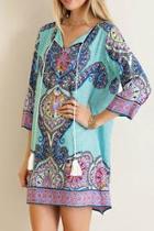  Border Print Dress