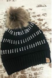  Rhinestone Knit Beanie