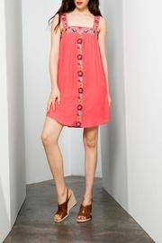  Embroidered Coral Dress