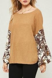  Paisley Mustard Knit-top