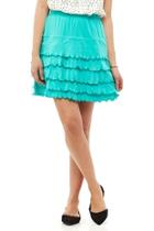  Teal Ruffle Skirt