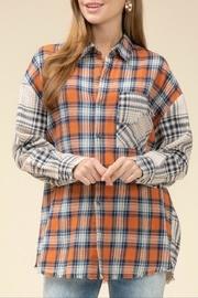  Contrast Plaid Top
