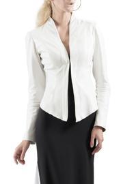  Leather Fitted Blazer