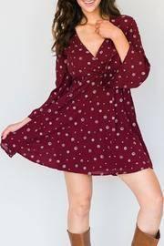  Burgundy Pattern Dress