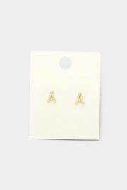  Crystal Initial Studs