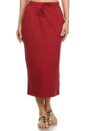  Red Midi Skirt