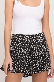  Printed Ruffle Hem Short