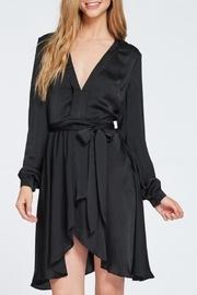  Satin Collared Dress