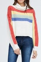  Rainbow Turtleneck Sweater