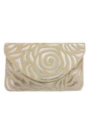  Rose Pattern Pearl Beaded Clutch