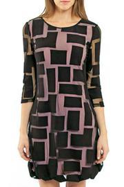  Dress With Sheer Overlay