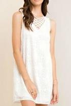  White Crisscross Dress
