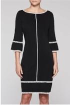  Scallop Trim Dress