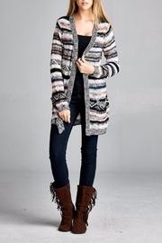  Multicolor Open Cardigan