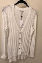  White Cardigan Sweater