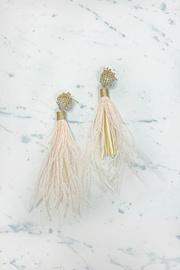  Crochet Top Fringe Feather Earrings