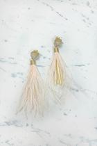 Crochet Top Fringe Feather Earrings