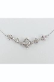  1.00 Ct Diamond Cluster Drop Pendant 14k White Gold Chain 18 Wedding Necklace Gift