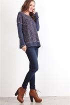 Blue Thin Cotton Sweatshirt