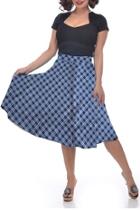  Plaid Pocket Circle-skirt