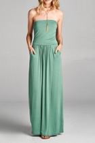  Strapless Casual Maxi Dress