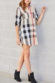  Plaid Buttonfront Dress/tunic