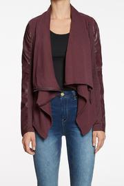 Oxblood Draped Jacket