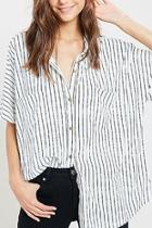  Stripe Buttondown Knit