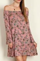  Mauve Floral Dress