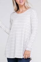  Crema Striped Top