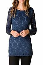  Lace Floral Tunic
