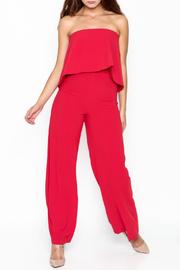  Ruffle Strapless Jumpsuit
