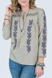  Embroidery Button Top