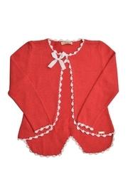  Coral & White Knitted Top