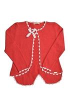  Coral & White Knitted Top