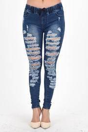  Destroyed Denim Jogger
