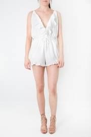  White Ruffled Romper