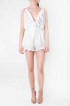  White Ruffled Romper
