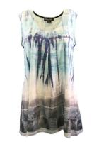 Blue/grey Sleeveless Tunic