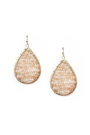  Peach Crystal Earrings
