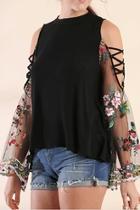  Embroidered C/s Top