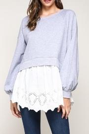  Contrast Shirt Sweater
