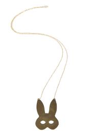  Gold-plated Rabbit Mask Necklace