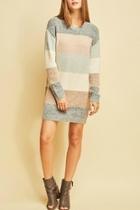  Colorblocked Sweater Dress