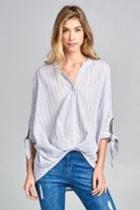 Tucked Stripe Top